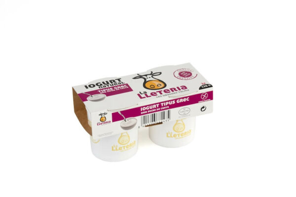Iogurt natural tipus grec (pack 2 unitats) - La Lleteria